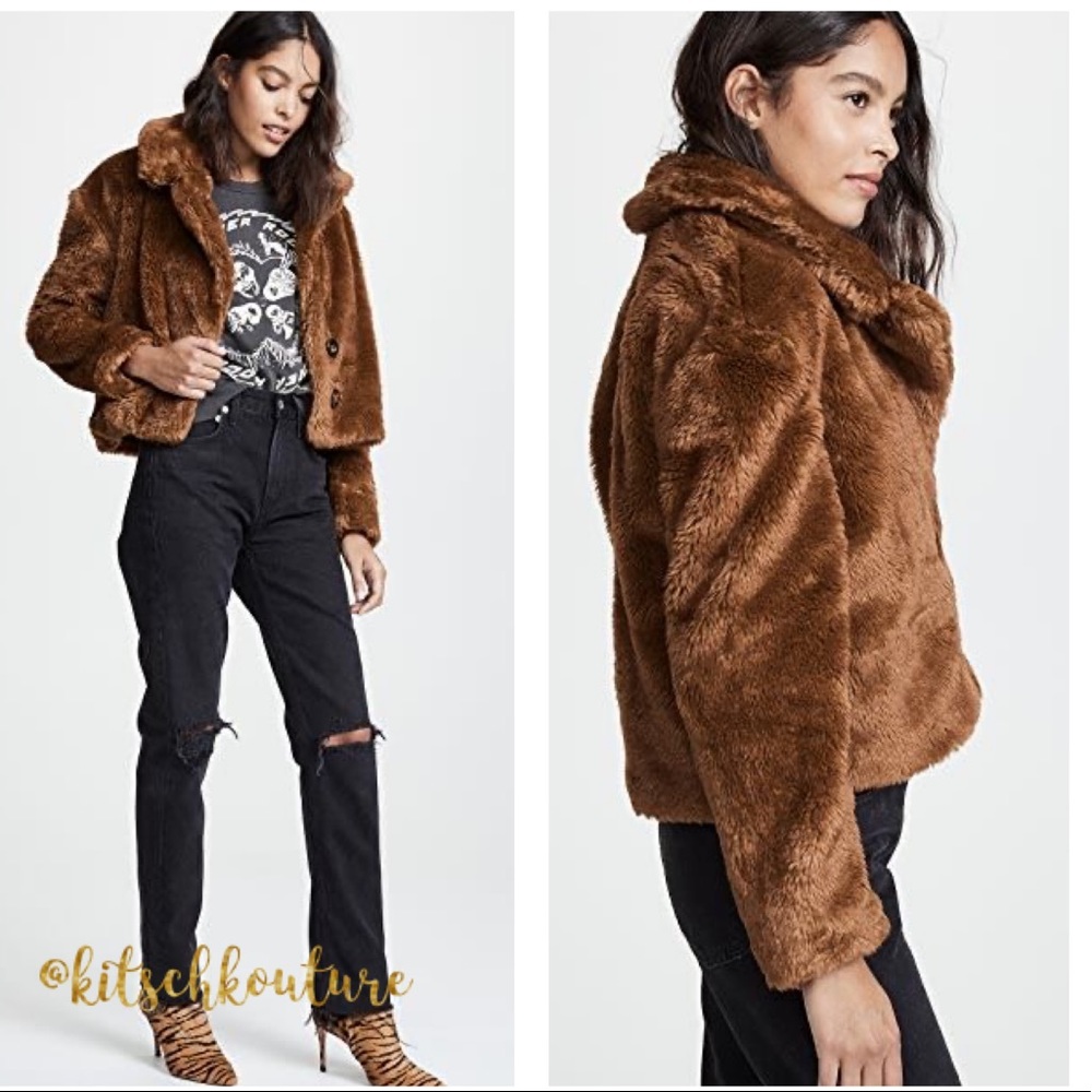 Free People Mena Faux Fur Coat